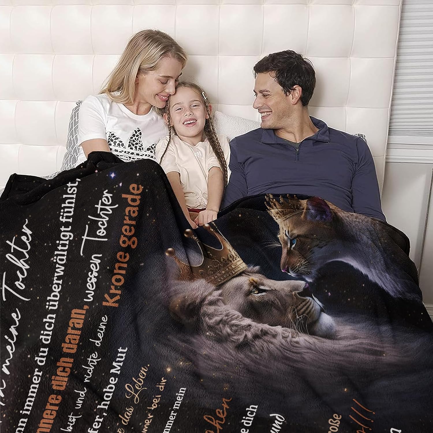 Cuddly Blanket Gifts Fluffy Father Daughter Deck 150 x 200 cm – Bild 8