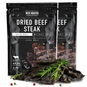 The Meat Makers Beef Jerky Original 200 g, Beef Steak, Protein Rich