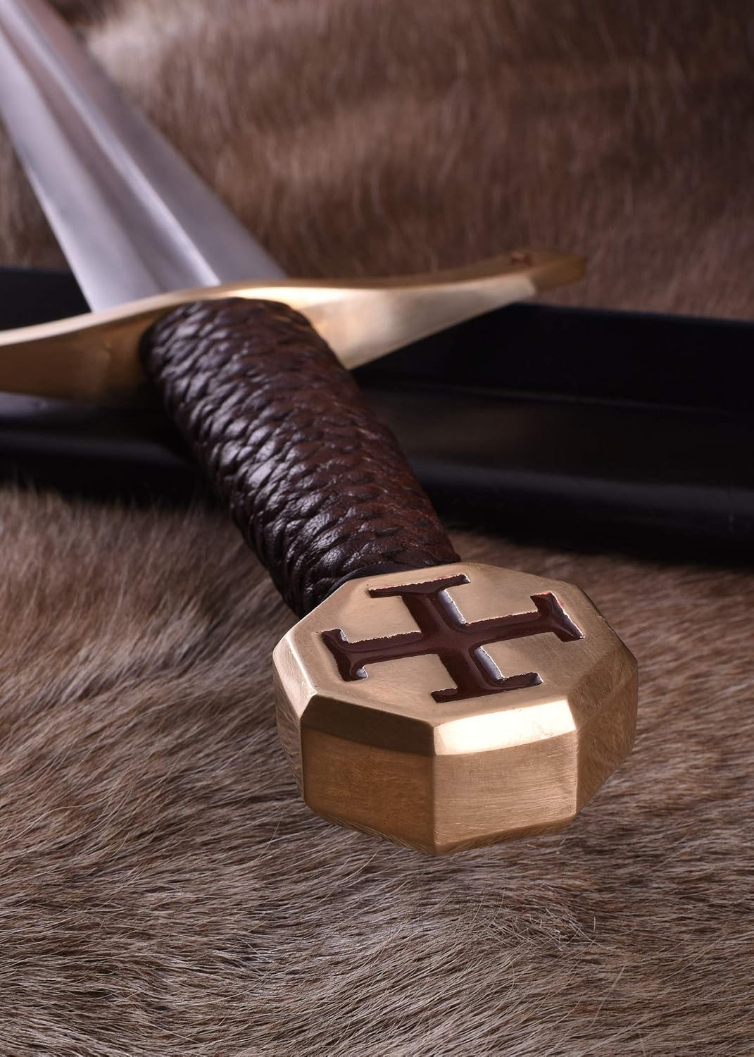 Battle-Merchant Real Steel Templar Sword with Scabbard Crusader – Bild 2