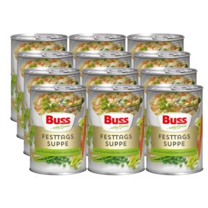 Buss Classic Soups – Fine Holiday Soup with Meatballs, 12 x 400 g