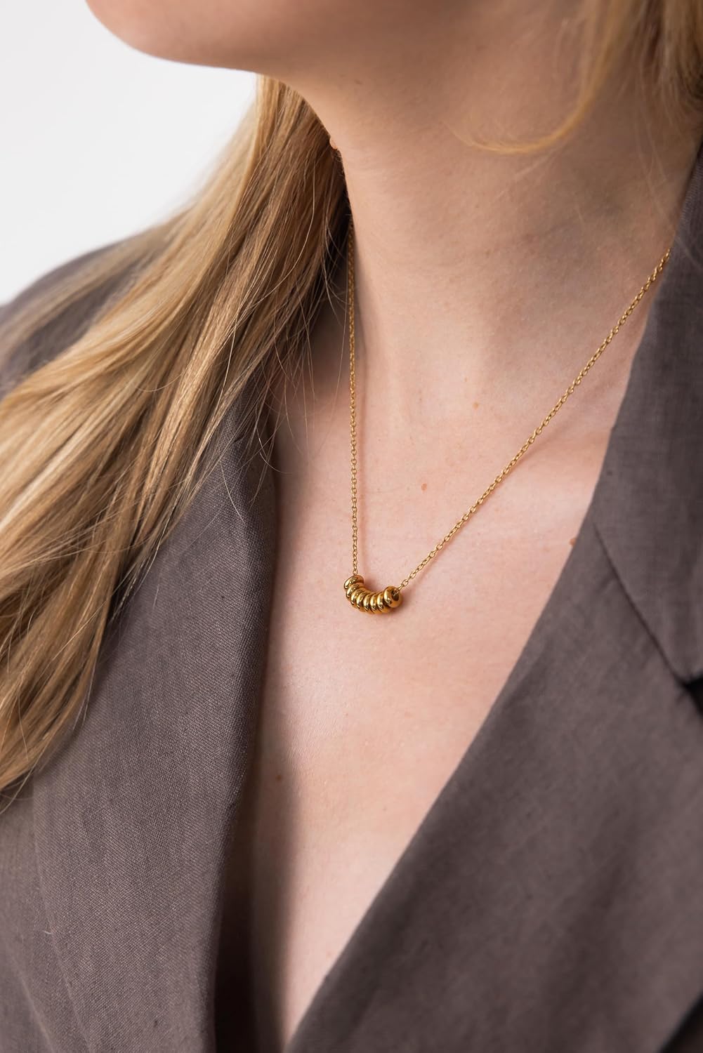 Purelei Anxiety Chain - Waterproof & Adjustable | Stainless Steel Chain with Movable Fidget Elements | 14K/18K Gold Plating | Soothing Everyday Essential – Bild 3