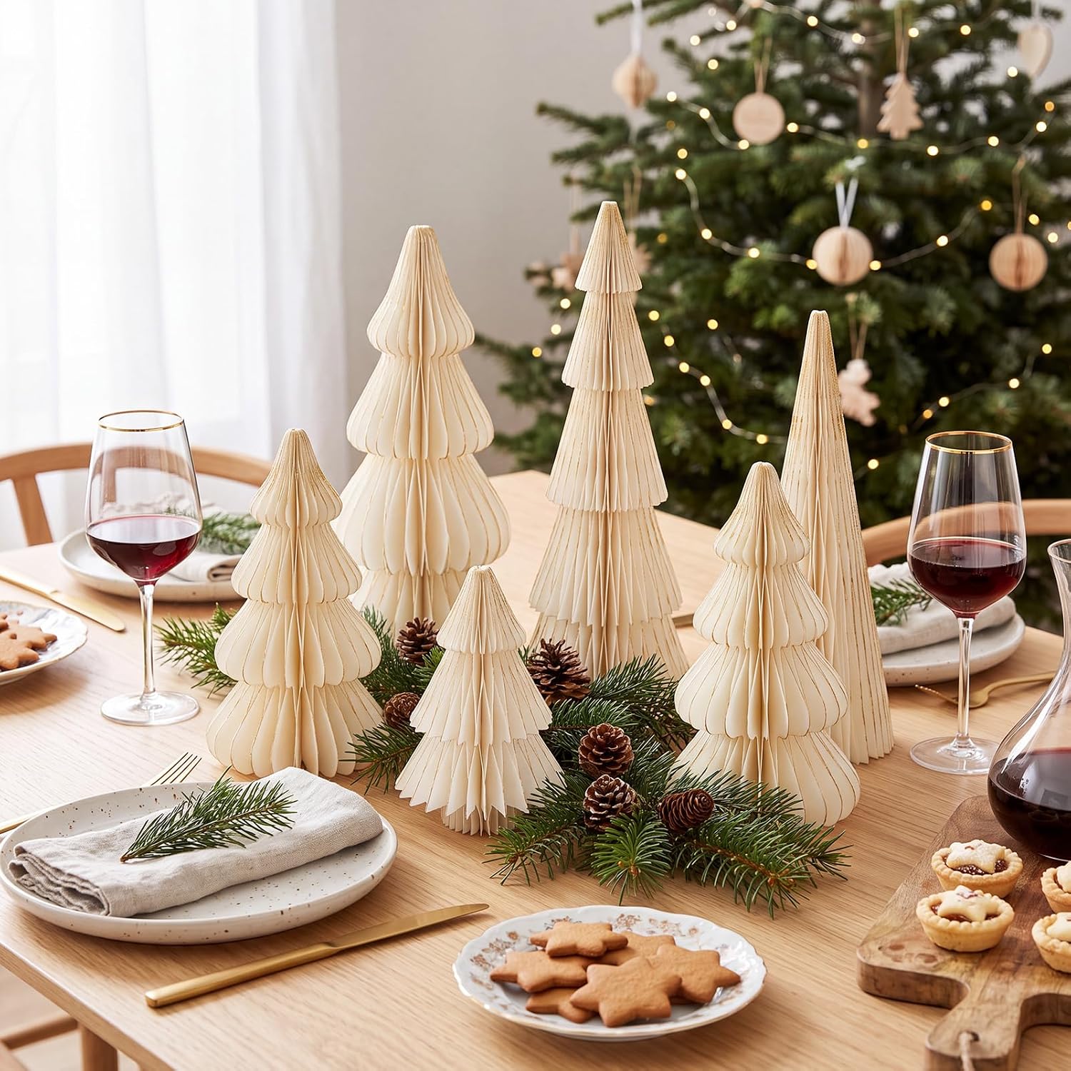 SUNBEAUTY Christmas Decoration White Paper Christmas Tree Christmas – Bild 7