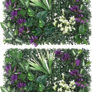 Generic 2 Artificial Plant Wall Panels, 60 x 40 cm, Artificial Green Plants on the Wall, Realistic Artificial Plant Wall, Suitable for Indoor, Outdoor, Wall, Balcony, Garden, Wedding (C17)