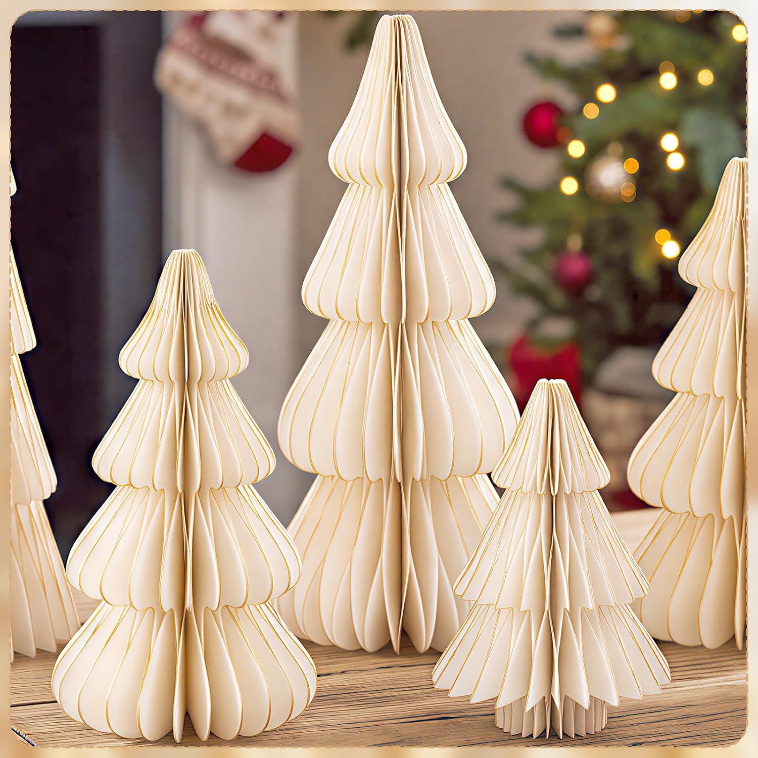 SUNBEAUTY Christmas Decoration White Paper Christmas Tree Christmas – Bild 6