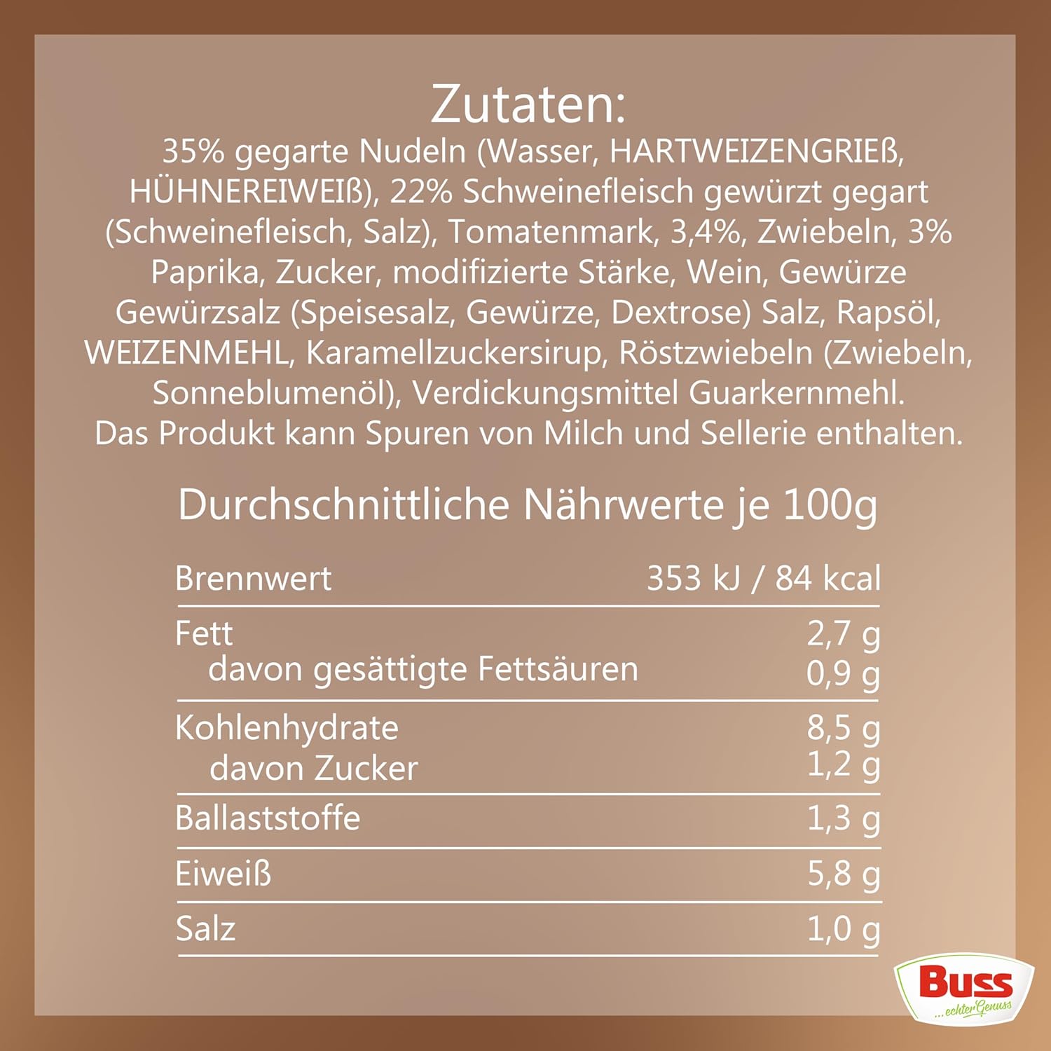 Buss Rustic Dishes - Pig Goulash, 6 x 800 g – Bild 2