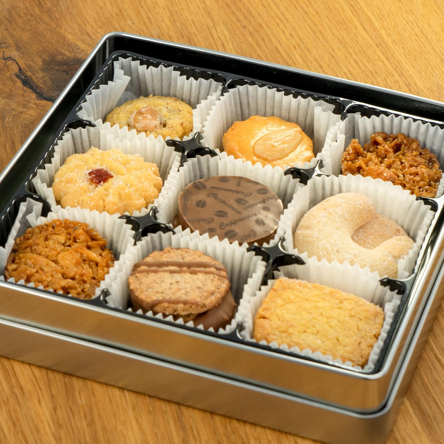 Peters Mit Genuss verführt Crispy Pastry Mixture Metal Box Without Alcohol Pastries Pastries Tea Biscuits Biscuits Gift Pastry Mix Made in Germany 175 g – Bild 5