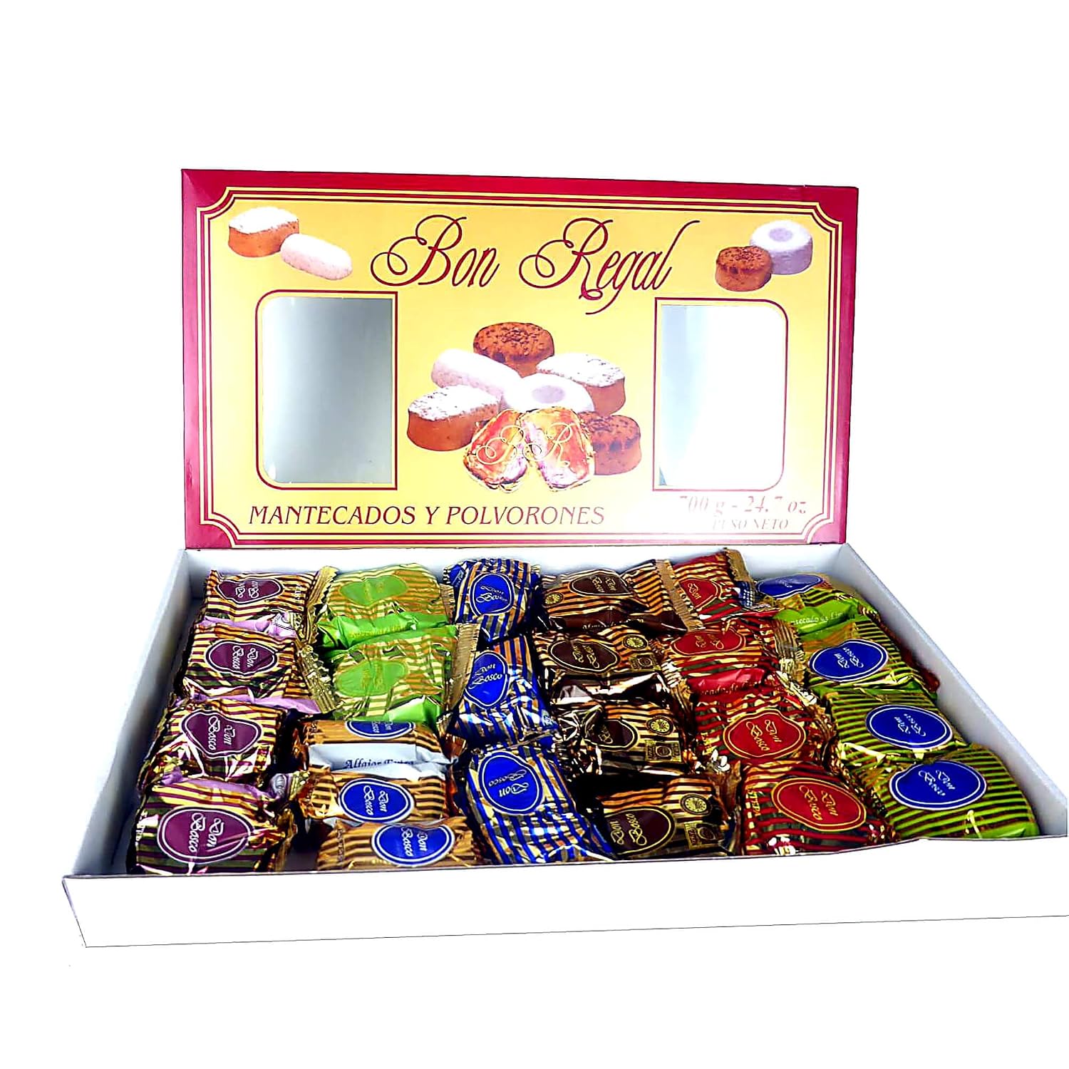 Mantecados & Polvorones 600g - Spanish Christmas Biscuit Mix with Alfajores & Roscones, Almond Lard Pastry from Andalusia (Navidad)