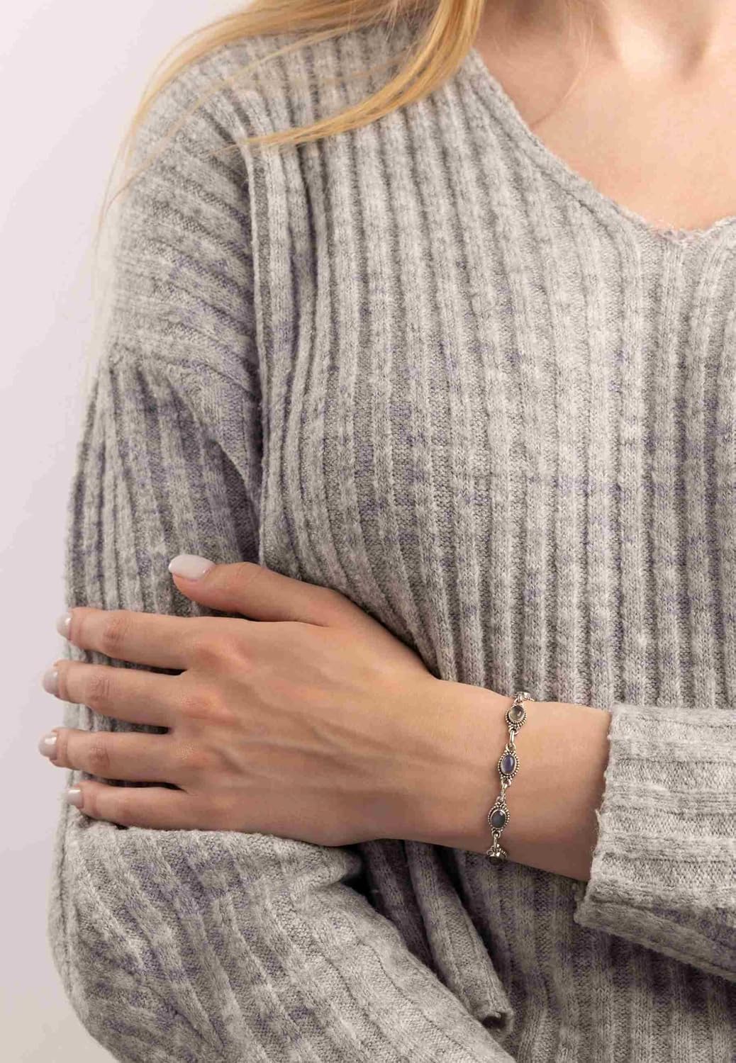 mantraroma armreif armband silber 925 Edelstein – Bild 2