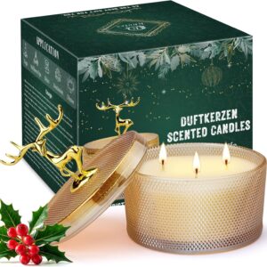 KHOLEZ Scented Candles Gift Set, 300 g, Large Scented Candles in Glass