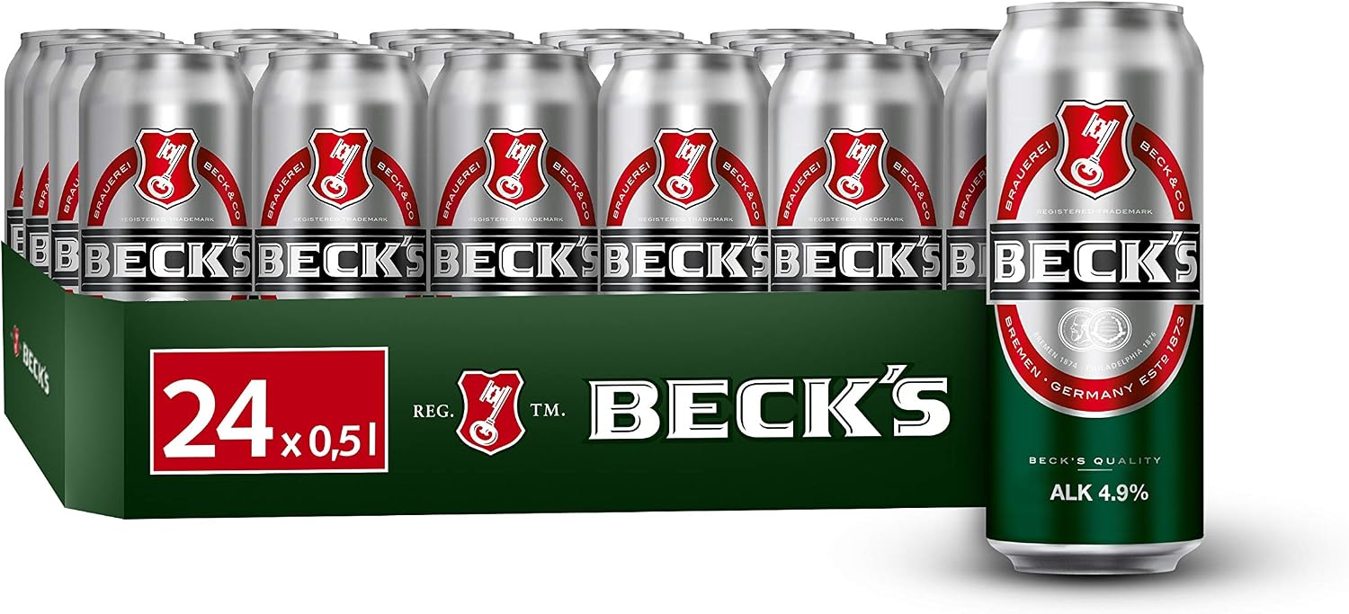 Beck's Pils Can Beer, Variety Pure Can Set, Disposable (24 x 0.5 L), Pils Beer