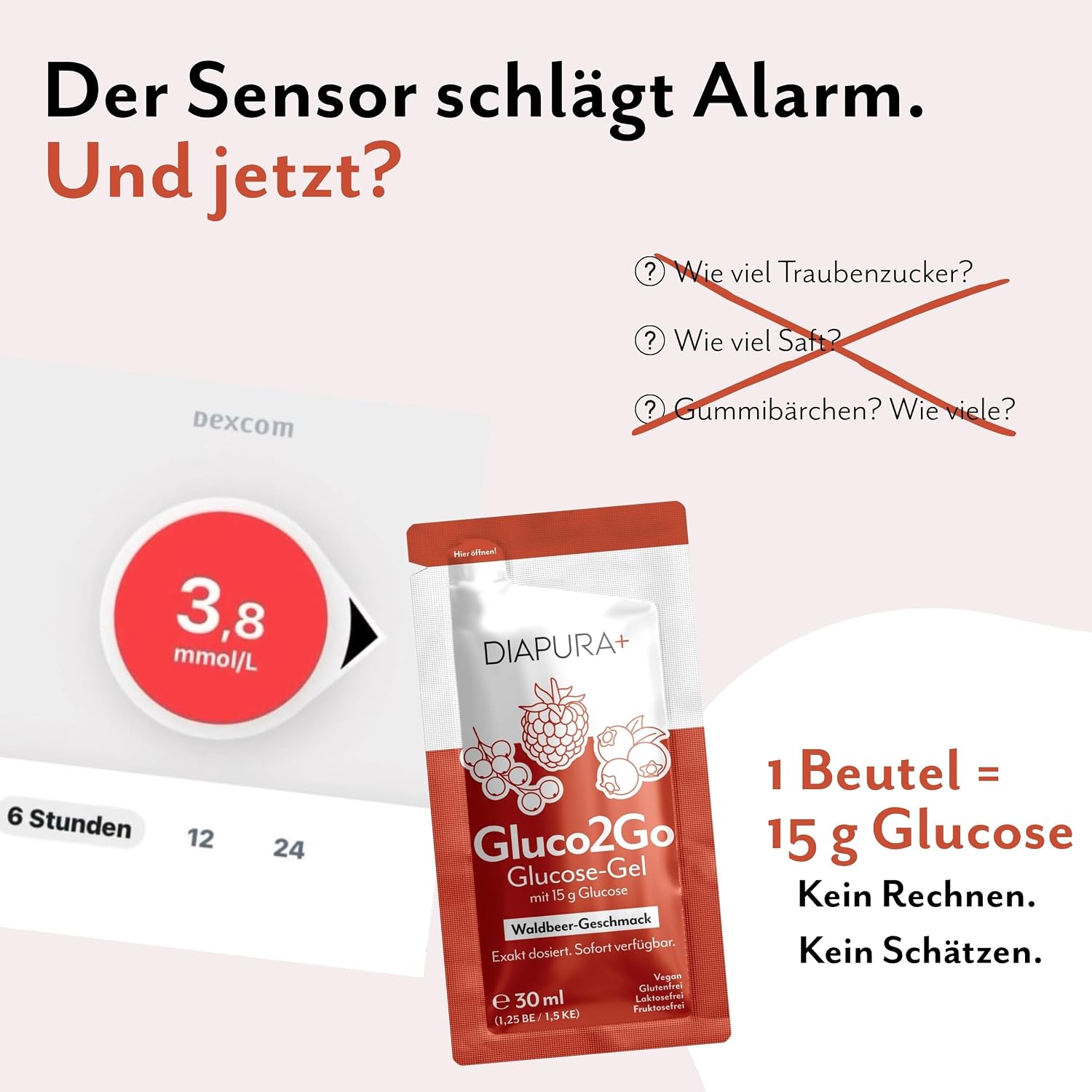 Gluco2Go Glucose Gel, 15 g Glucose Liquid, Wild Berry, 12 x 30 ml – Bild 4
