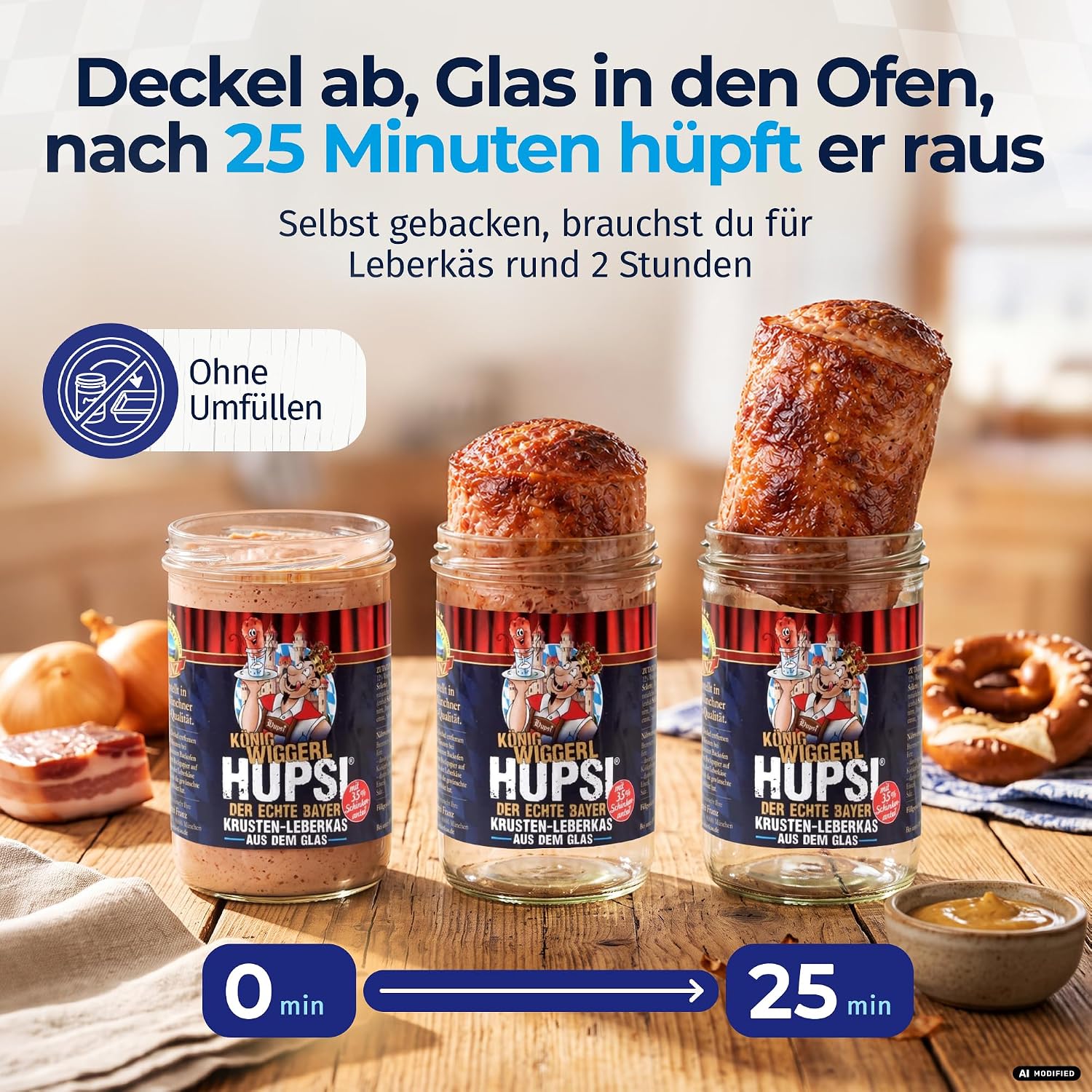 HUPSI Liver Cheese in Glass King Wiggerl II 380 g – Bild 3