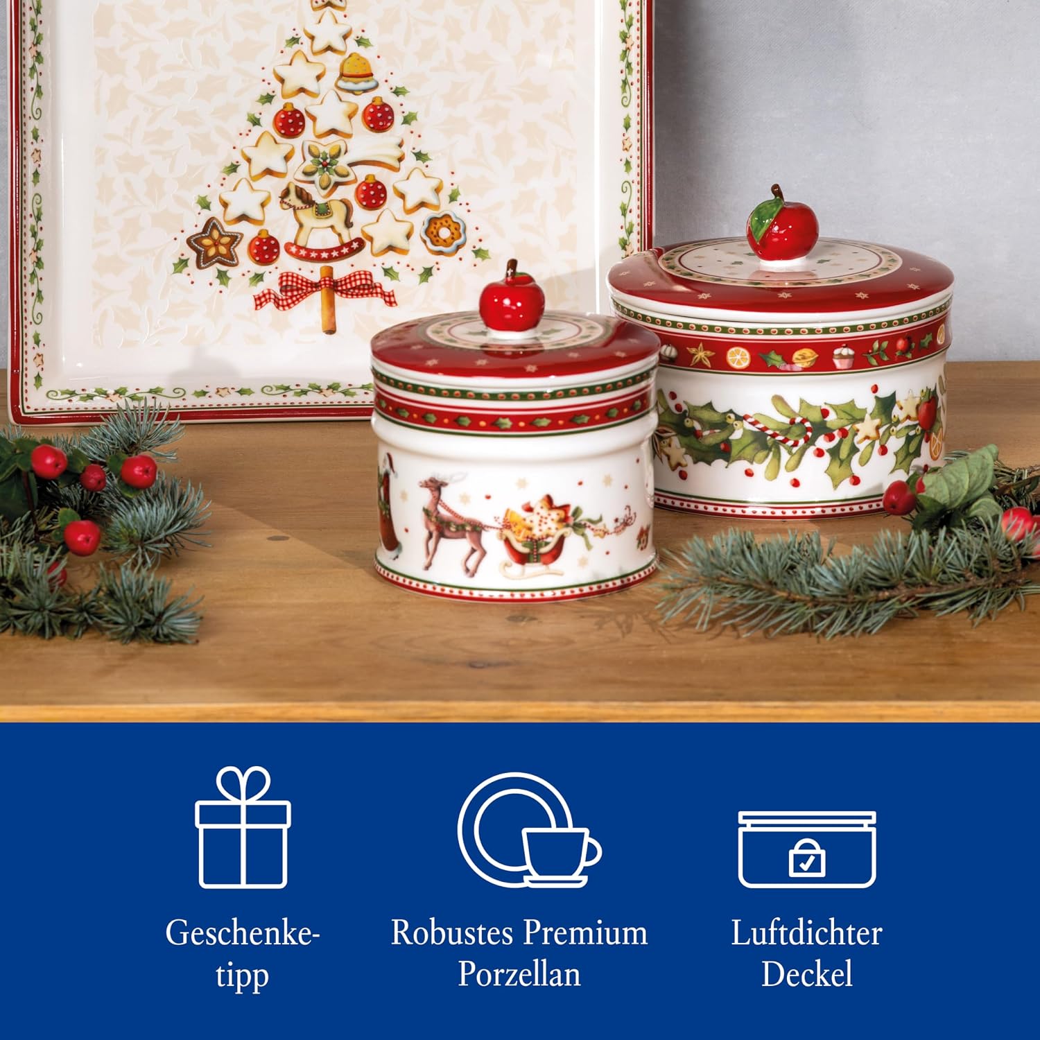 Villeroy & Boch Winter Bakery Delight Small Storage Jar, Christmas Tin – Bild 2
