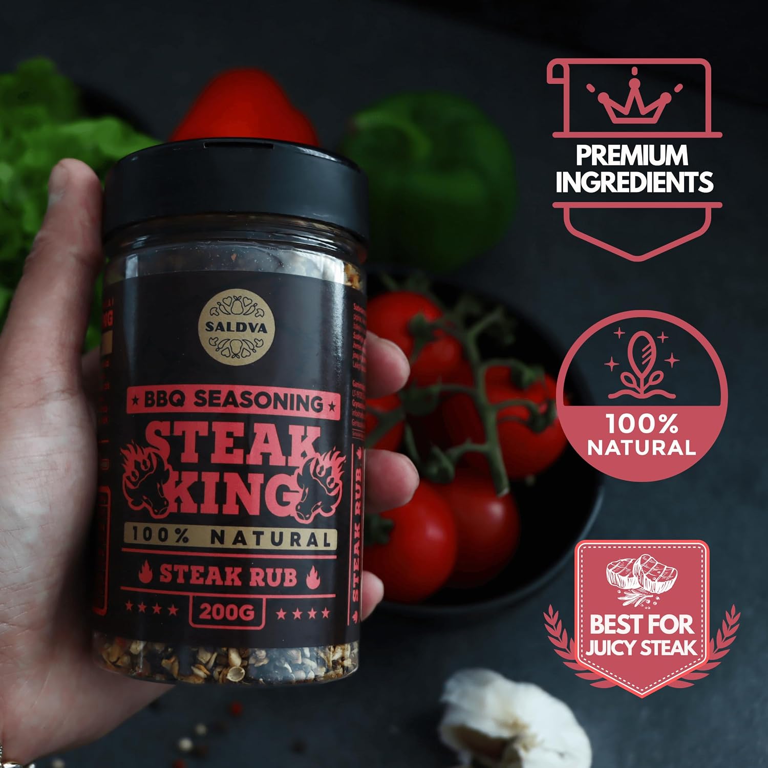 Meat Lovers BBQ Rub Gift Set - Holy Cow, Angel's Wings, Smoky Pig, Sweet Texas, Steak King & Adam's Ribs | Pack of 6 | 100% Natural | Spice Gift for Foodies – Bild 8