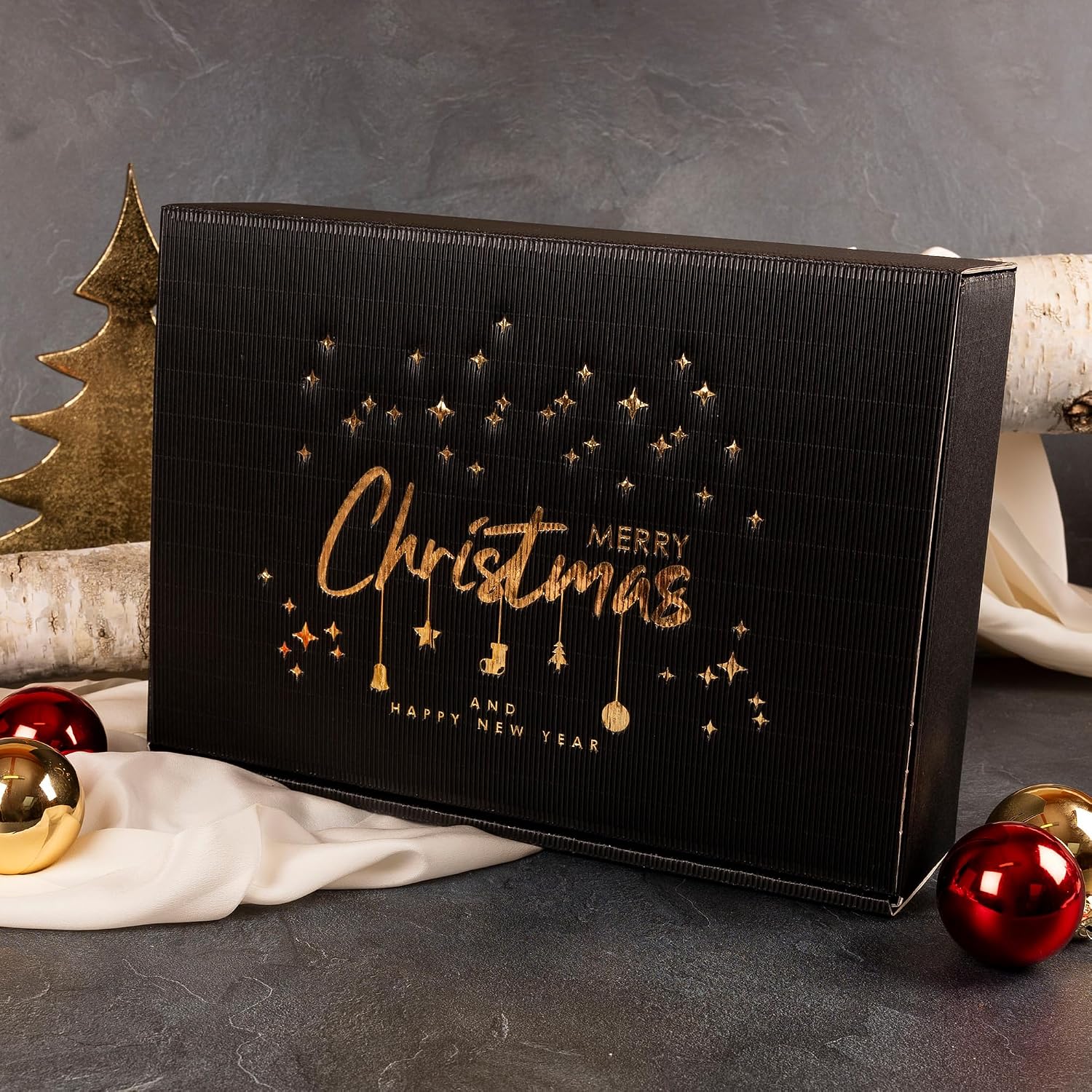 Wurstbaron Large Gift Box for Christmas with our Sausage Cable Drum, Snacks and Salami Specialities, Christmas Gift Box in Elegant Design – Bild 4