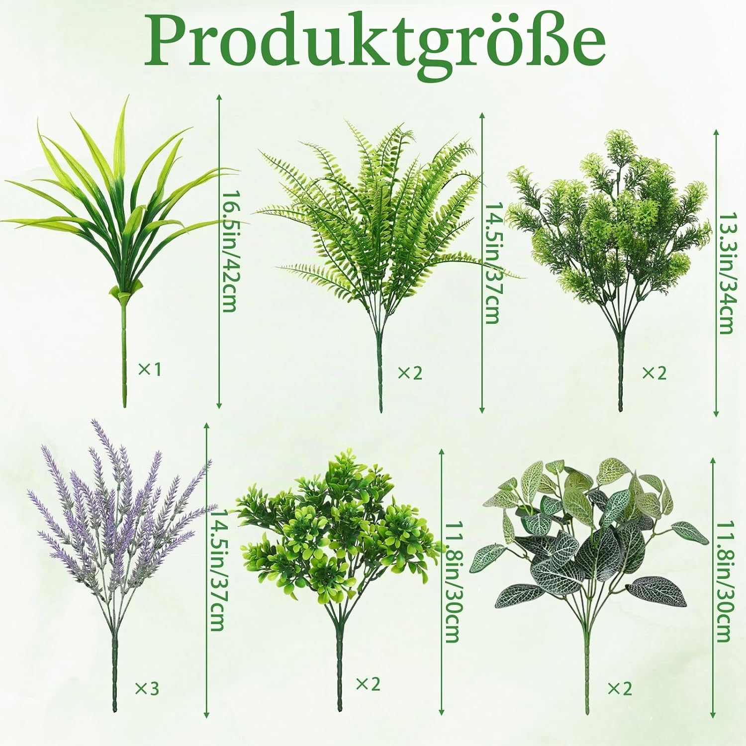 Pack of 12 Artificial Plants Grass Artificial Plants Like Real – Bild 2