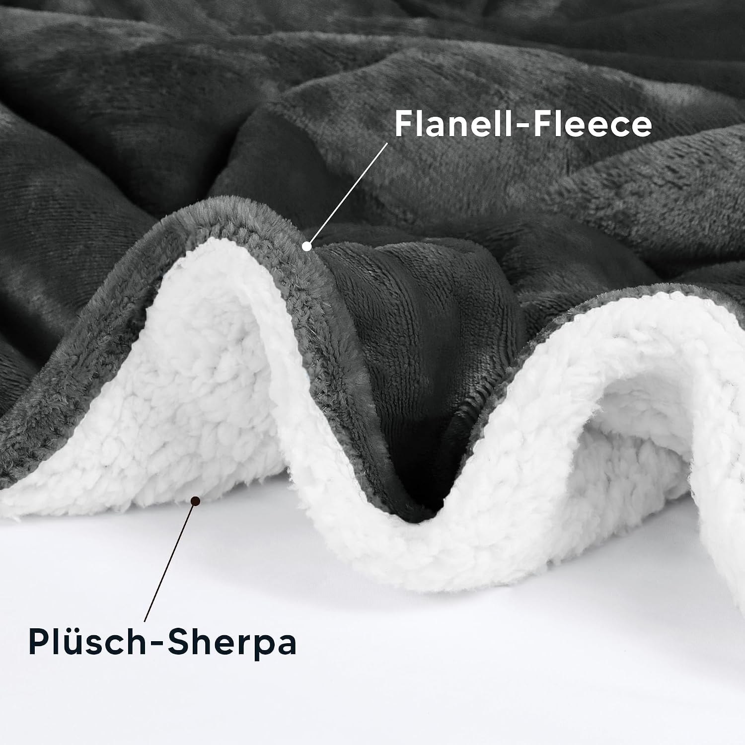 Utopia Bedding Sherpa Fleece Reversible Blanket – Bild 3