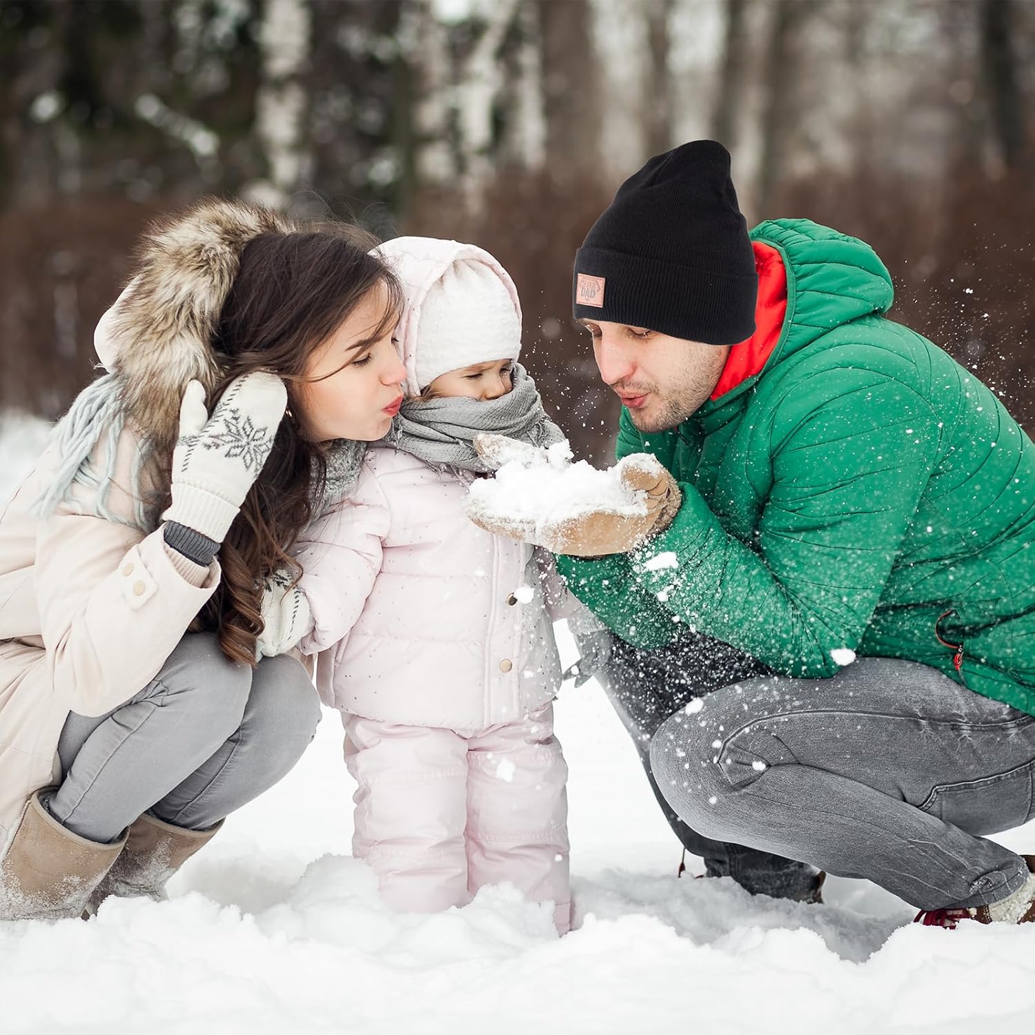Belillpipi Herren Mütze Strickmütze Beanie für Papa Opa, Papa Opa Geschenk zum Vatertag, Geburtstagsgeschenk für Papa Opa, Geschenkideen für Papa Opa, Schwarz – Bild 6