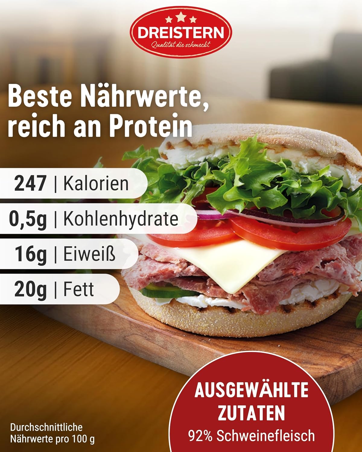 DREISTERN Pork in Own Juice, 400 g, with Pork Rash, Hearty Specialty in Recyclable Canning Tin, Long Shelf Life Thanks to Natural Preservation, Homemaker Quality – Bild 3