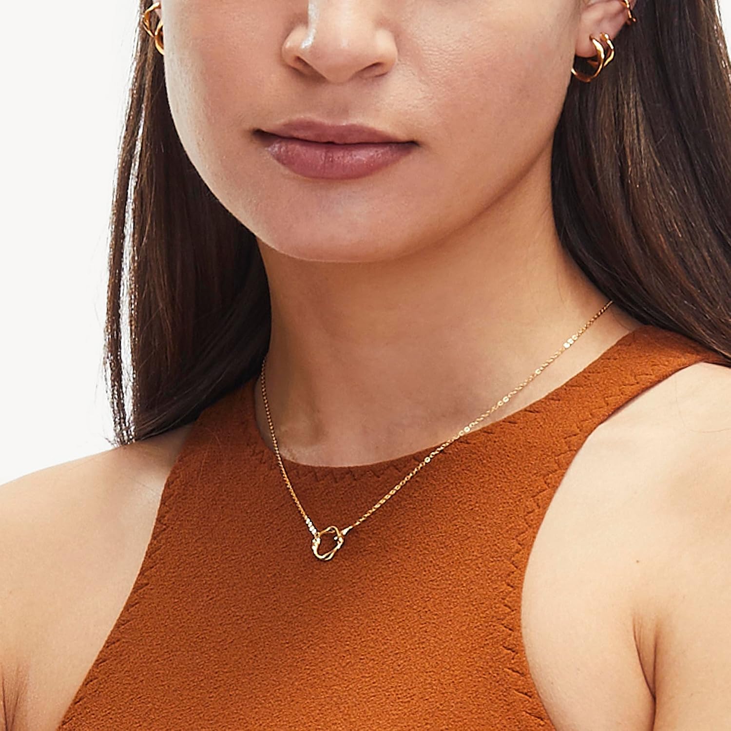 LIEBESKIND BERLIN Damen Infinity Schmuck – Elegante Ketten und Armbänder mit organisch geformten Infinity-Anhängern aus Edelstahl – Größenverstellbar in verschiedenen Farben - 2 verschlungene Ringe – Bild 3