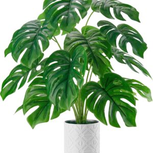 Der Rose Artificial Monstera Plant 70 cm in Boho Pot for Living Room Office