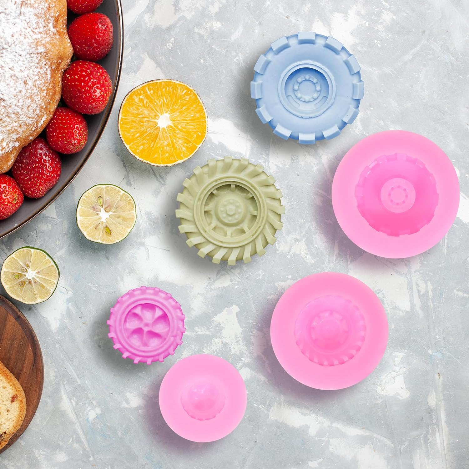 ABOOFAN Silicone Fondant Cake Mould Hoop 3 Pieces Round Chocolate Mould for Homemade Baking Smooth Non-Stick Reusable Suitable for Cakes Desserts and Pastries – Bild 5