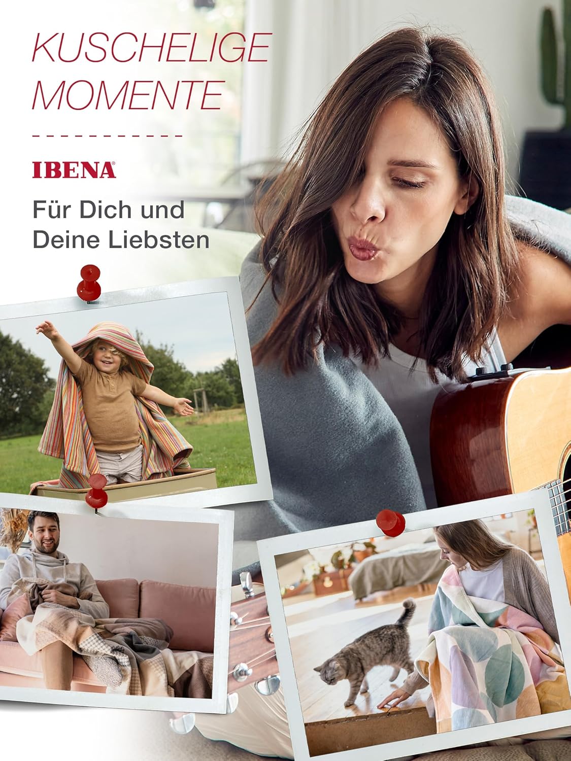 Ibena Stockholm Plain Blanket with GOTS Certificate – Bild 4