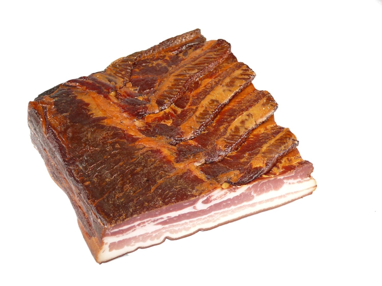 Black Forest Butcher Shop - Black Forest Belly Bacon in One Piece with Hearty Smoky Aroma - 1000 g Bacon from the Belly for Salads, Scrambled Eggs, Green Beans, Carbonara and Much More