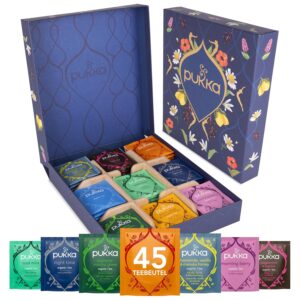 Pukka Organic Herbal Tea Gift Set, 9 Varieties Selection, 45 Tea Bags