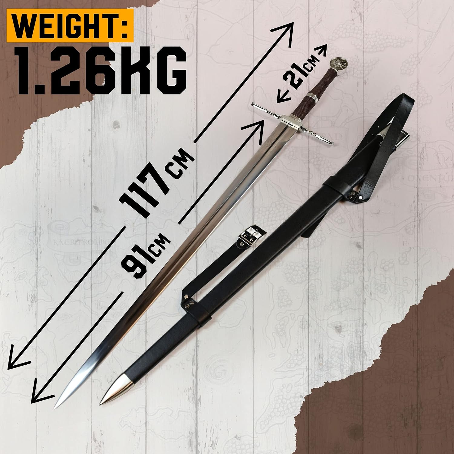 Swords and more Witcher Geralt Steel Sword – Bild 4