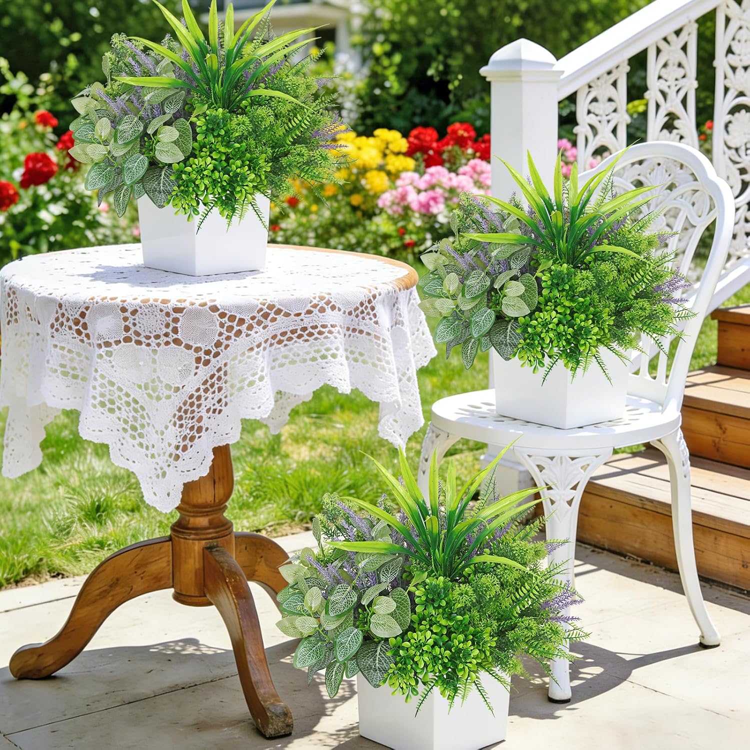 Pack of 12 Artificial Plants Grass Artificial Plants Like Real – Bild 5