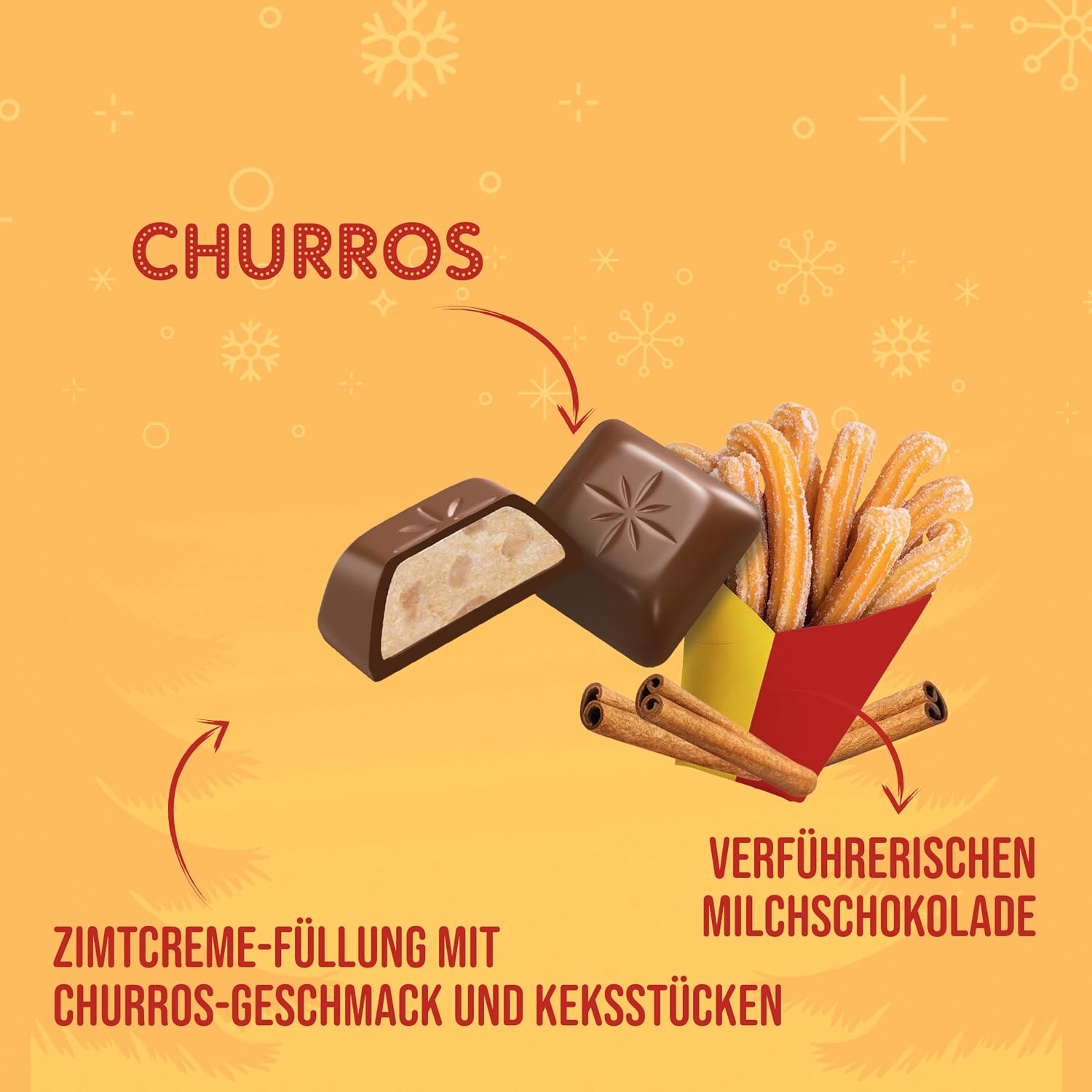 Schogetten Churros Whole Milk I 100 g Chocolate Bar I Milk Chocolate I Practically Individually Portioned I Limited Winter Edition – Bild 3
