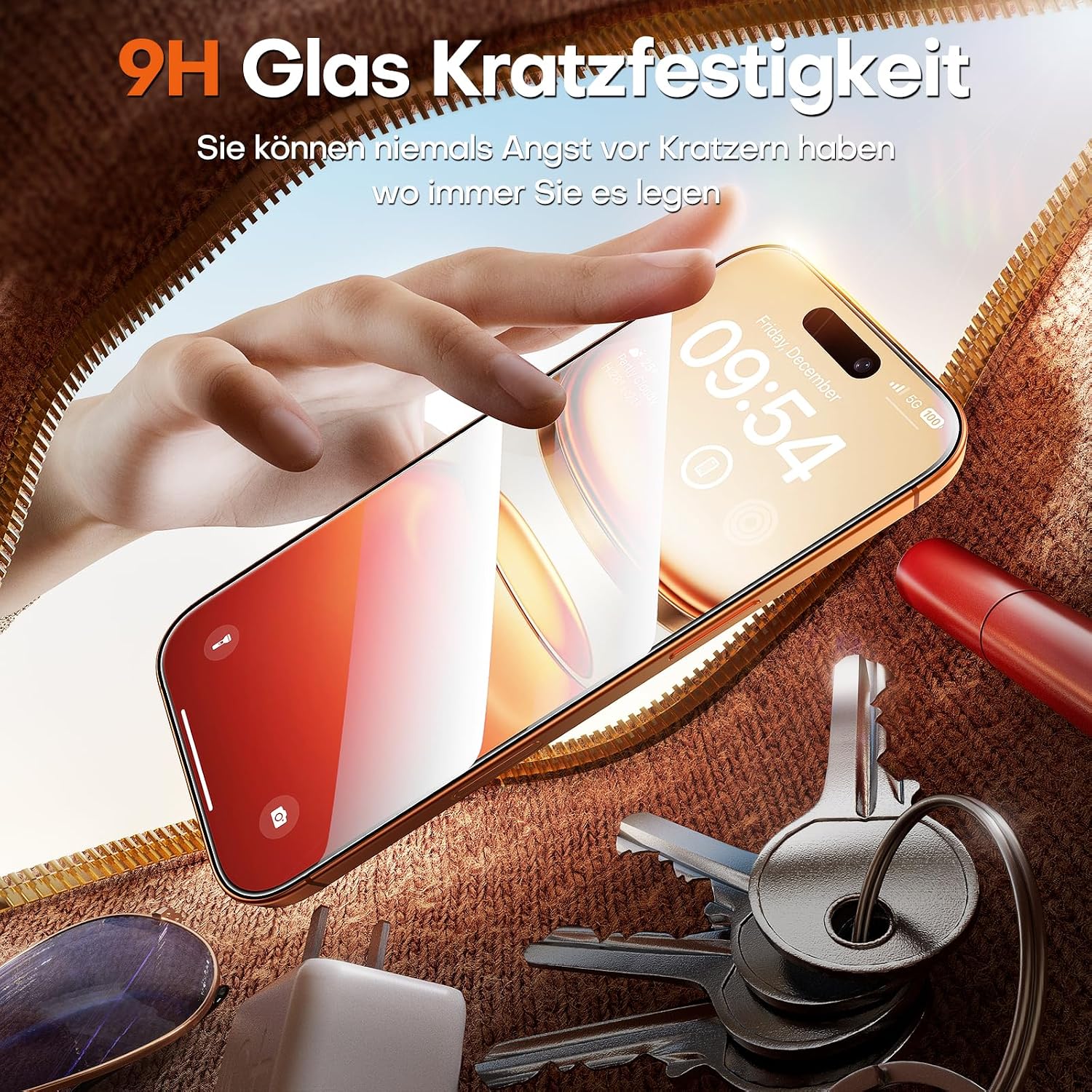 Tocol for iPhone 17 Pro for tempered glass 6.3 inches, easy to install – Bild 6
