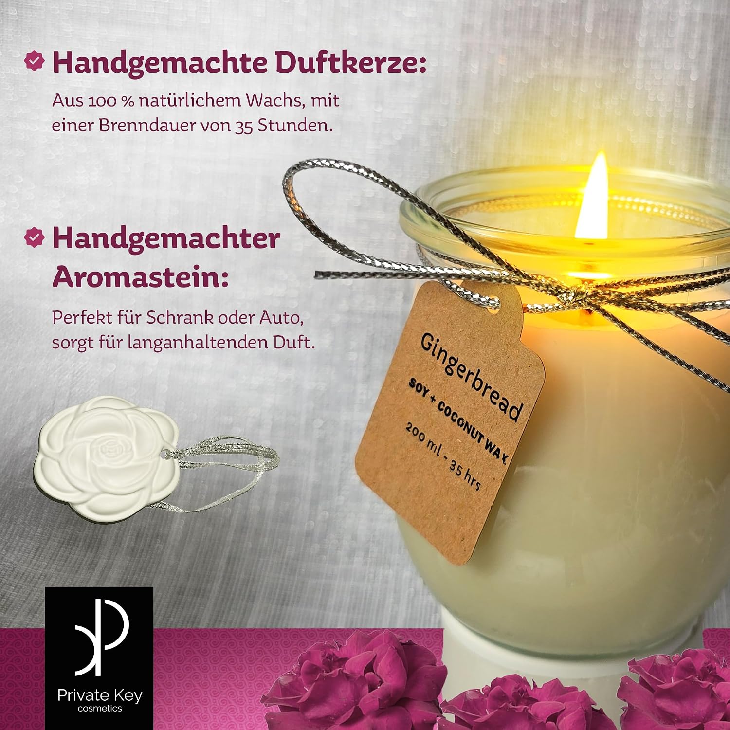 Spa Gift Set for Women, Wellness and Relaxation in Gift Box: High Quality Skin Care Products, Soap, Scented Candle and Aroma Stone for Aromatherapy, Birthday Gift for Her, Valentine's Day – Bild 5