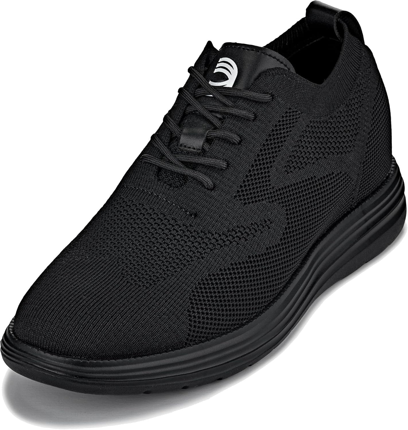 CALTO Men's Invisible Height Elevator Shoes - Ultra Lightweight Lace-Up Knitted Sporty Walker - 2.8" Larger