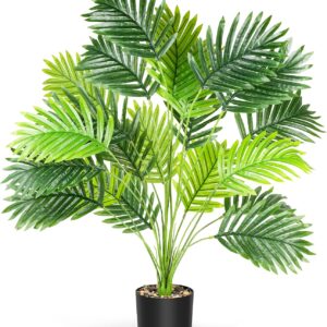 Artificial Palm Tree 28" Artificial Plant Palm Tree in Pot with 24