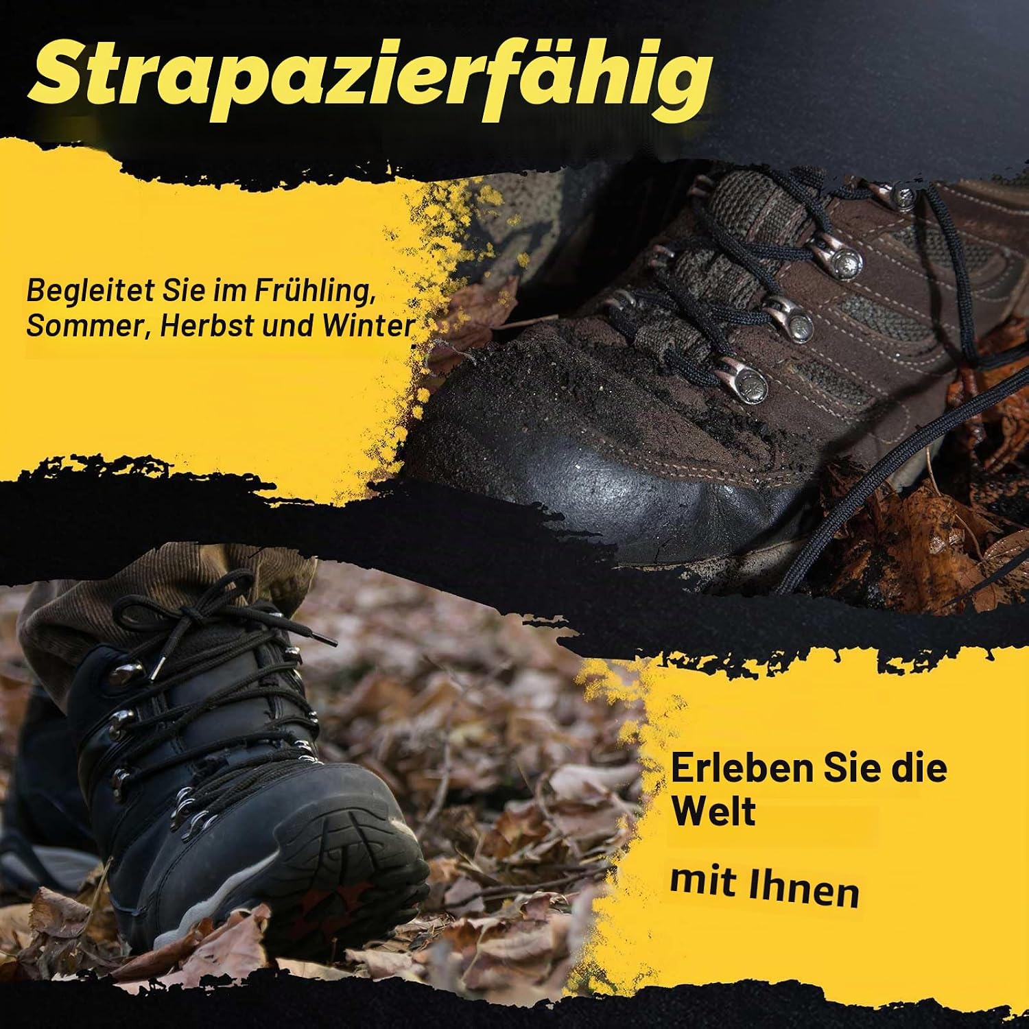 VSUDO Boot Laces, Round, Diameter 4 mm, Thin Shoelaces for Work, Outdoors, Hiking, Trekking Shoes, for Men and Women, Tear-Resistant Replacement Laces – Bild 5