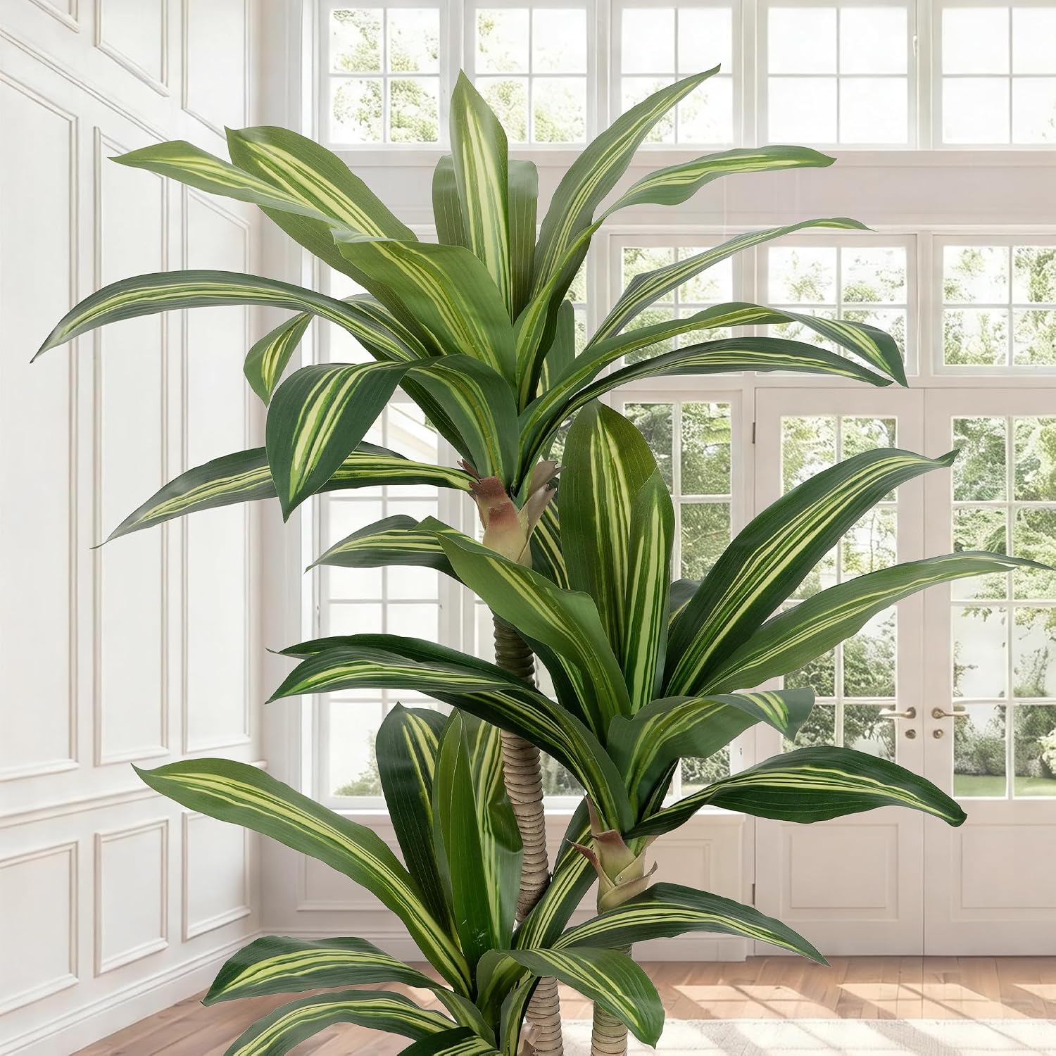 Vitalismo Artificial Dragon Tree Plants Artificial Plants Large Indoor Plants Fake Dracaena Plant for Living Room Bedroom Office Balcony Room Spring Decoration – Bild 7
