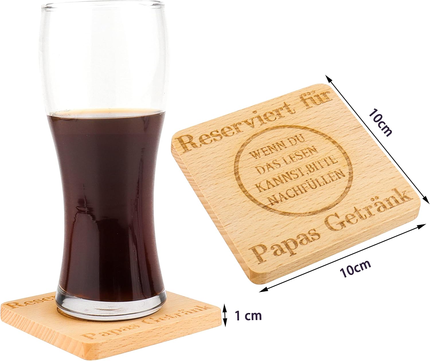 Gifts for Dad Gift Birthday Dad Gift Father's Day Gift Coaster Wooden Dad Funny Men Gifts – Bild 6