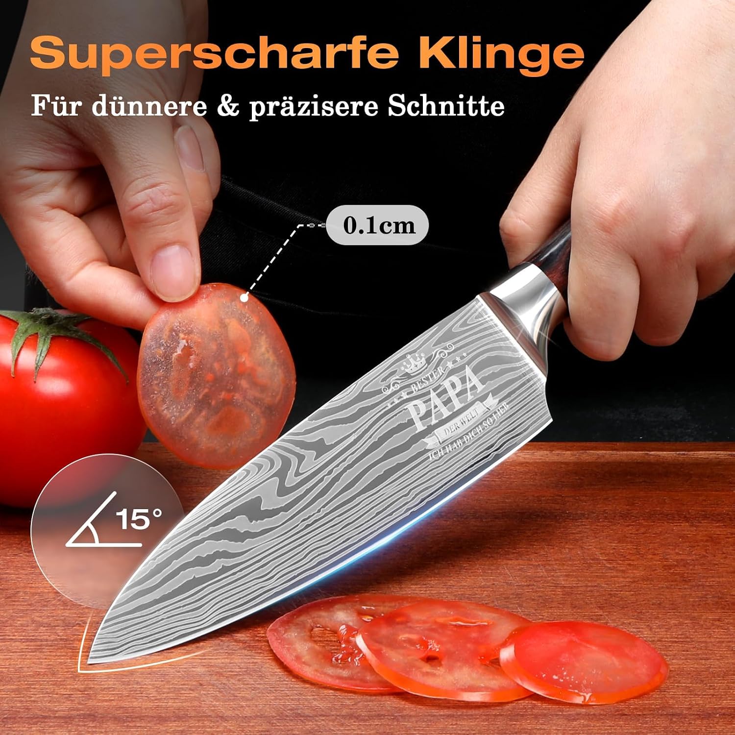 Chipate Dad Gift, Kitchen Knife Gifts for Dad, Gifts for Men, Professional Kitchen Knife - Birthday Gifts, Father's Day Gift, Christmas Gifts for Dad – Bild 5