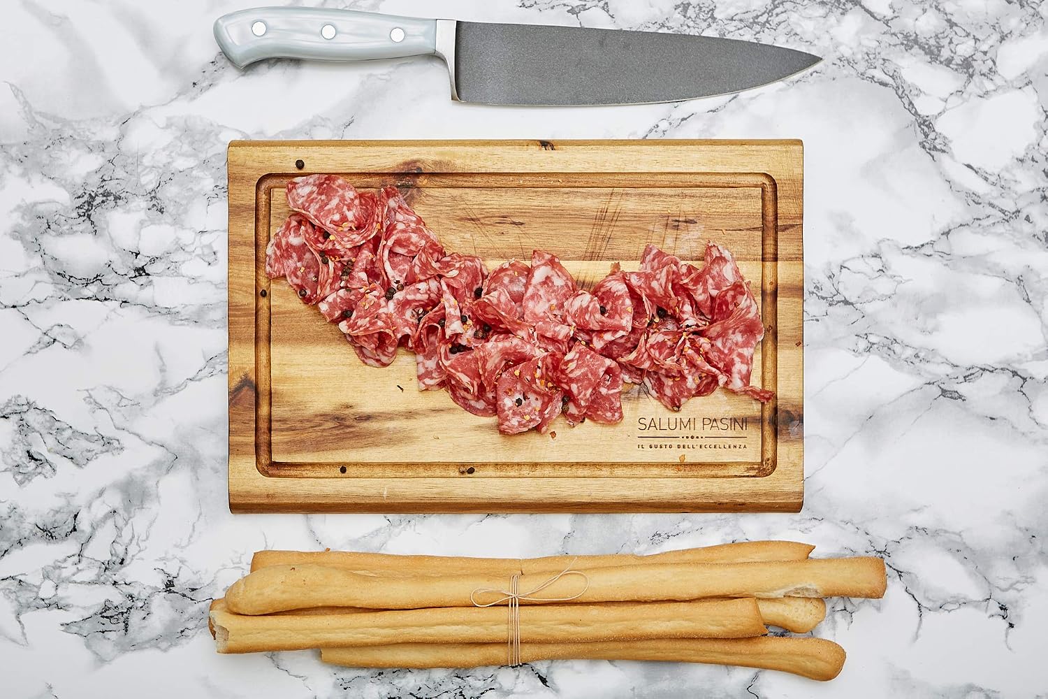 Salami Campagnolo Salumi Pasini | Farmer's Style Salami | Whole Piece | 600 g | Traditional Italian Smoked Salami – Bild 6