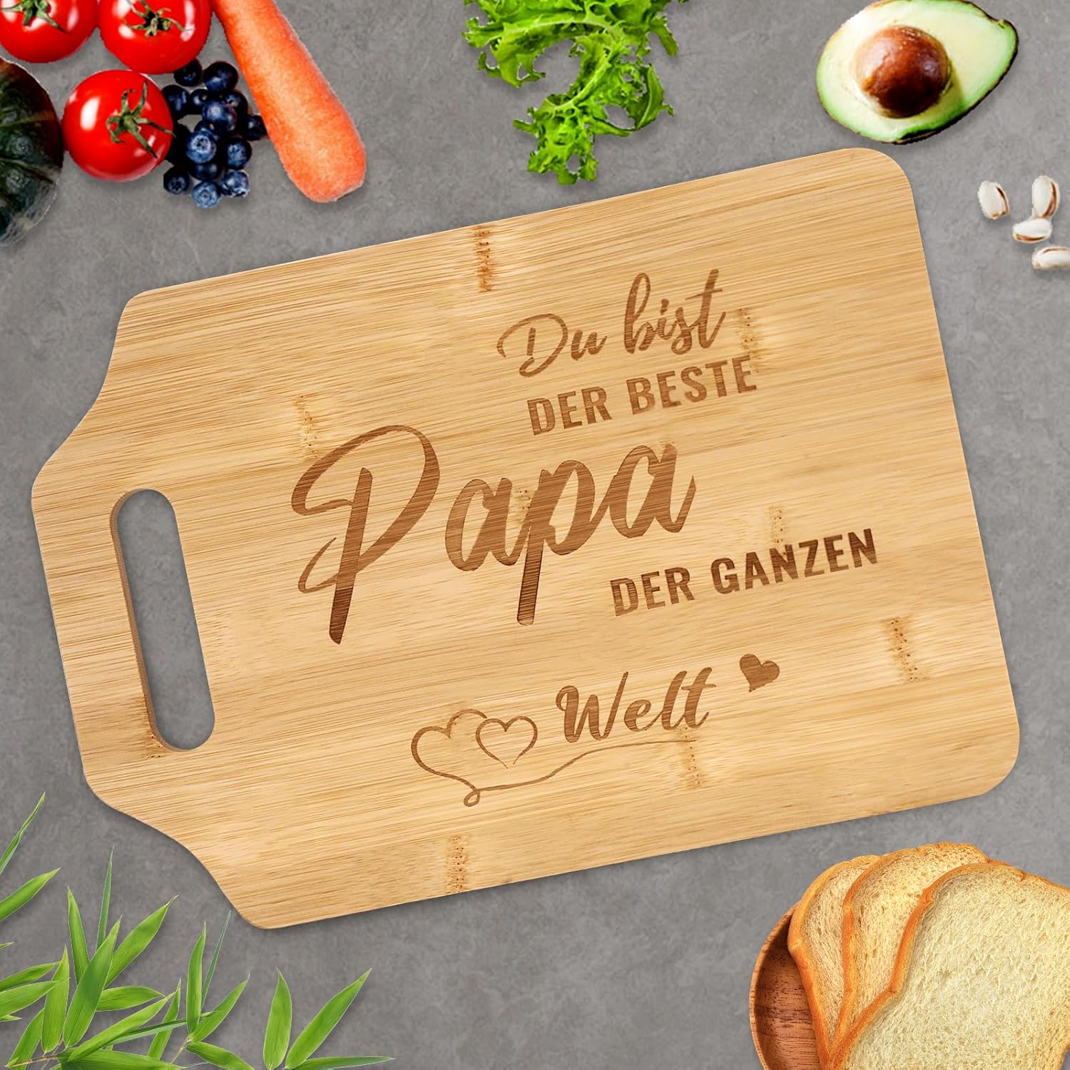 Gifts for Dad, Engraved Bamboo Chopping Board, Christmas Gifts for Dad, Dad Gift, Christmas, Best Dad Gifts, Father's Day Gift & Father Gift Birthday for Dad – Bild 2