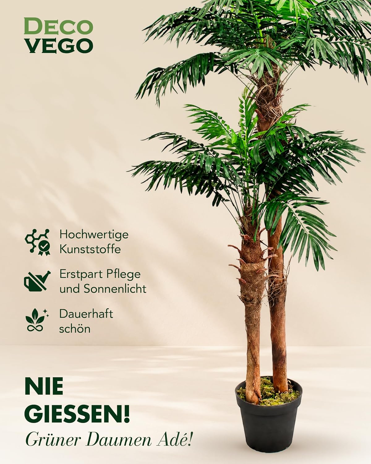 Decovego Palm Tree Coconut Artificial Plant 170 cm – Bild 4