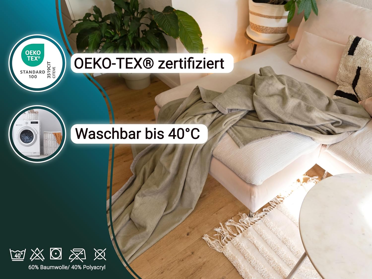 Zollner Wool Blanket, 150 x 200 cm or 220 x 240 cm, 002 – Bild 3