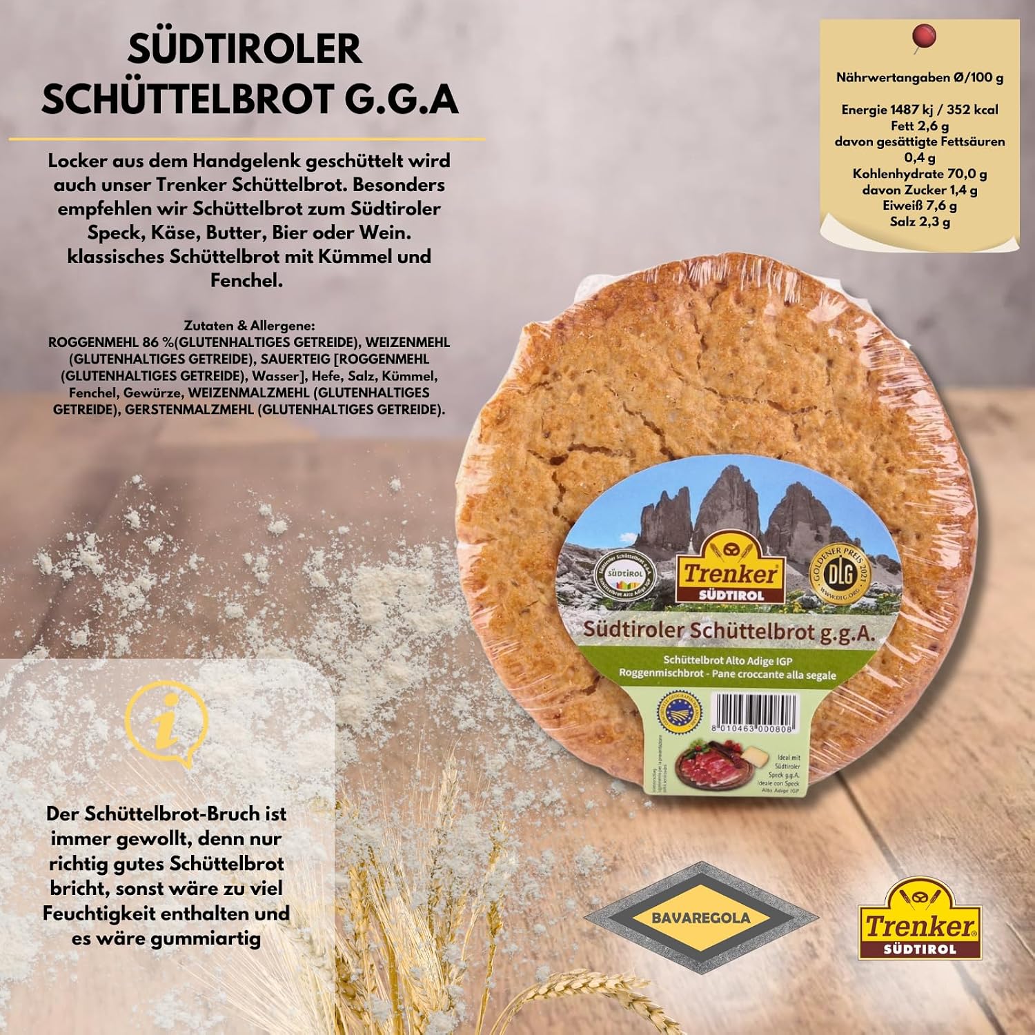 BAVAREGOLA South Tyrolean Cheese Gift Box – Gift Basket Filled with 5 Cheese Variations, Fig Mustard & Shaker Bread – Enjoyment Gift for Men and Women – Bild 7