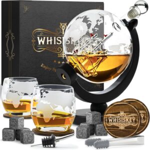 WHISISKEY Whisky Carafe Set, Whiskey Gift Set, Gifts for Men