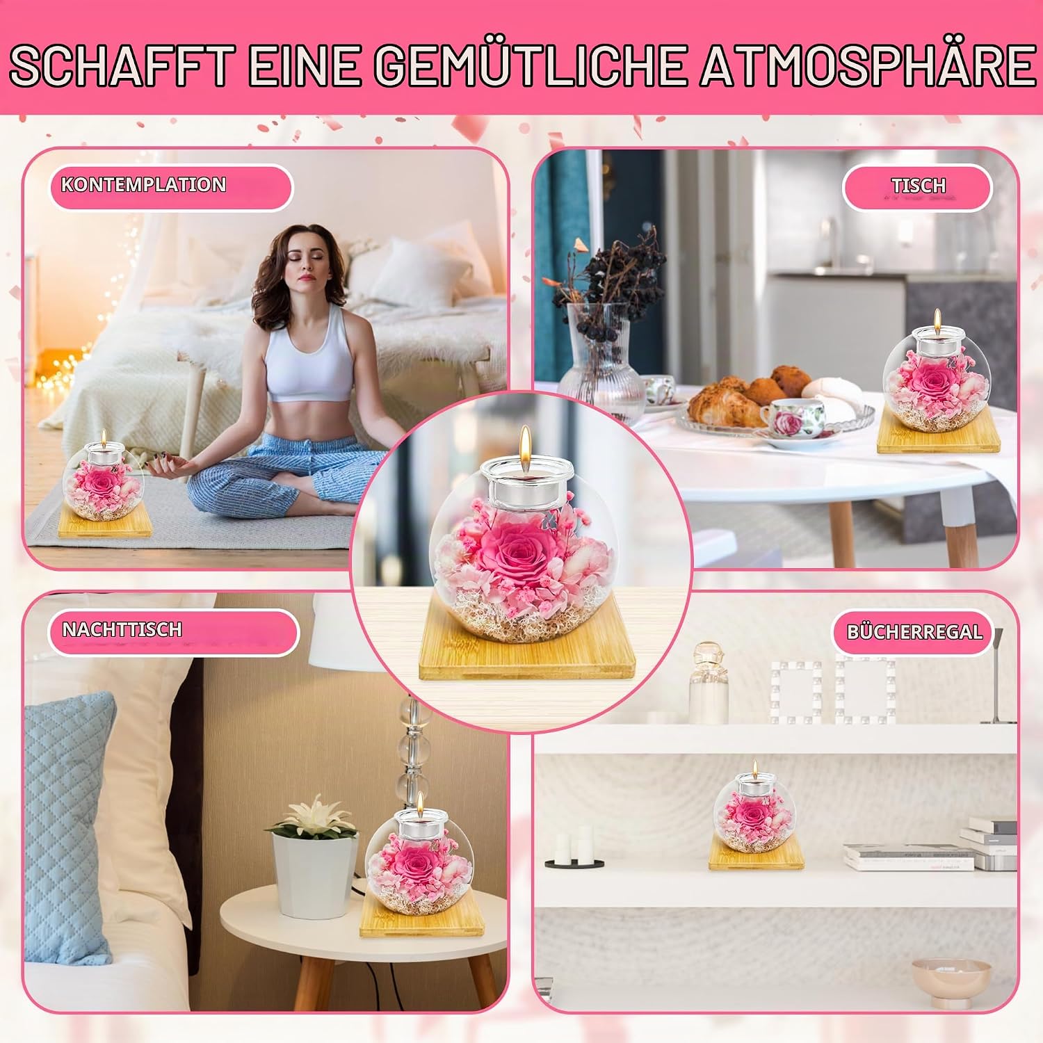 Decorative Eternal Rose Aromatherapy Set (Pink) – Bild 7