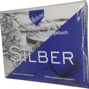 Rekord Silver Cleaning Cloth for Jewellery 30 x 24 cm Cutlery & Coins High-Quality Multifiber Cloth Made in Germany