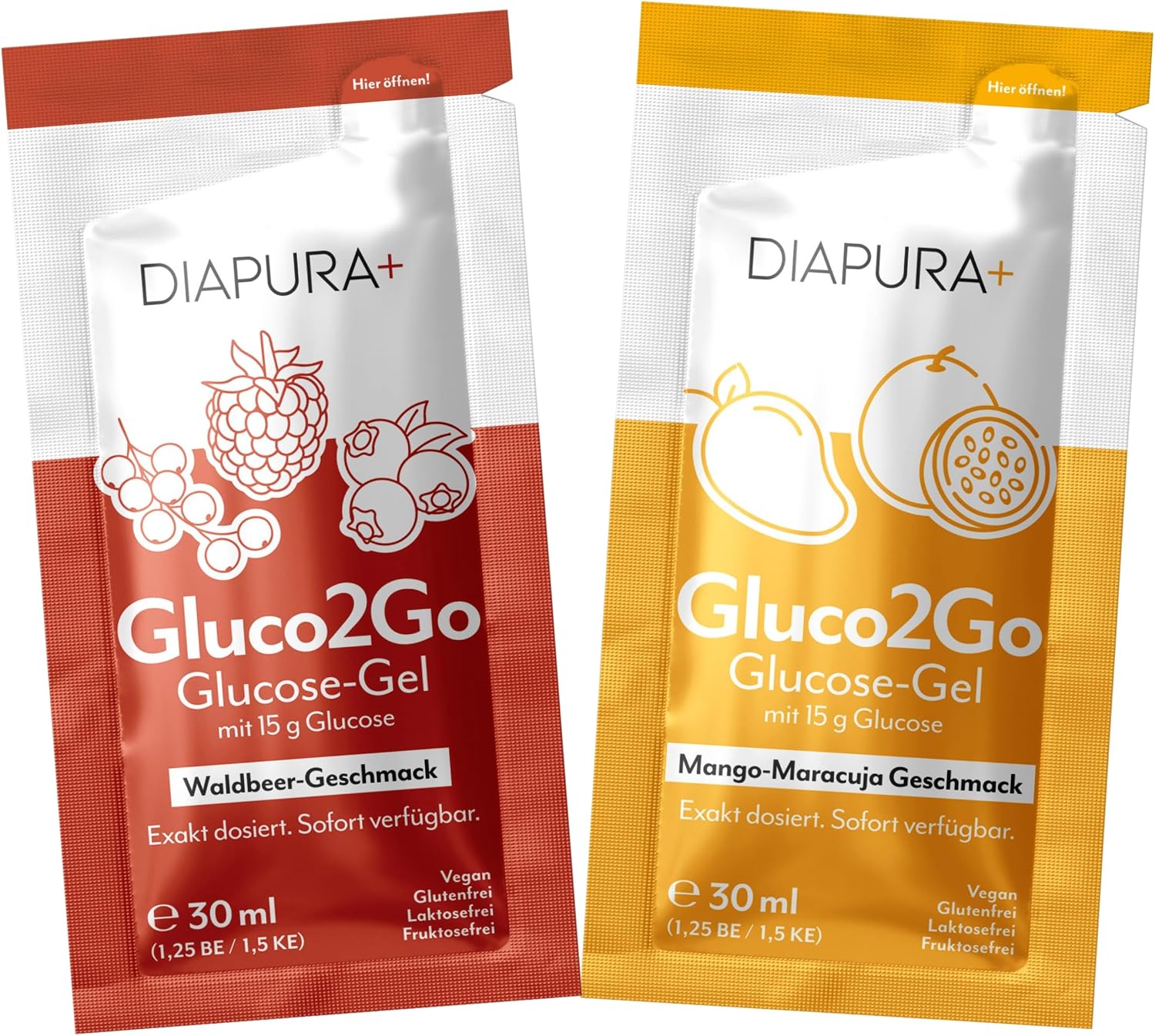 DIAPURA Gluco2Go Mix Pack with Forest Beer (12) + Mango Passion Fruit (12 – Bild 2