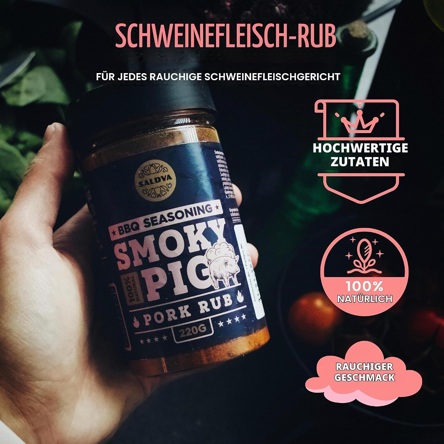 Classic Selection of Premium BBQ Spices - Holy Cow, Adam's Rib, Angel's Wings, Smoky Pig, Ultimate Rub & Veggie War | Pack of 6 | 100% Natural | Great Foodies Gift – Bild 6